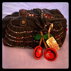 Betsey Johnson Denim Cherry Purse